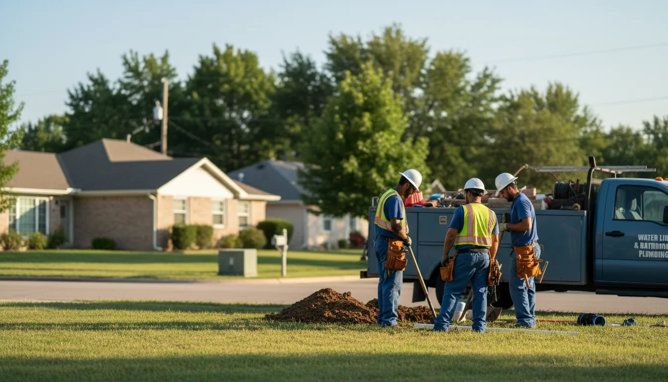 Residential water line and bathroom plumbing service in New Ross, IN